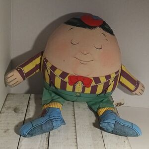 Vintage Toy Works Humpty Dumpty Kapok Doll 2 Faces Made in USA